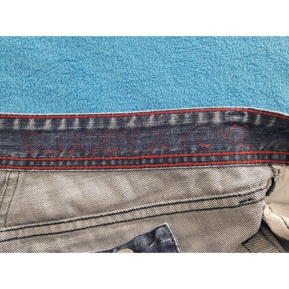 Vtg Le Jean De Marithe Francois Girbaud Bloody x Yoke M Sz 34 Straight Jeans Y2K - Picture 10 of 16